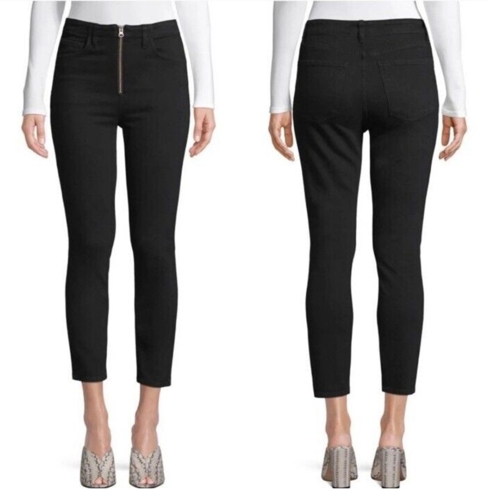 AGOLDE Nico Black Exposed Zipper Jeans